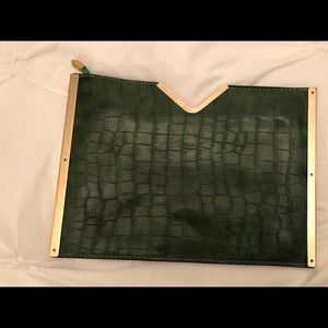 Green Envelope Clutch